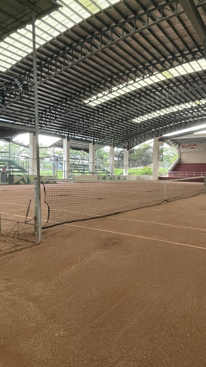 Tennis court and practice day